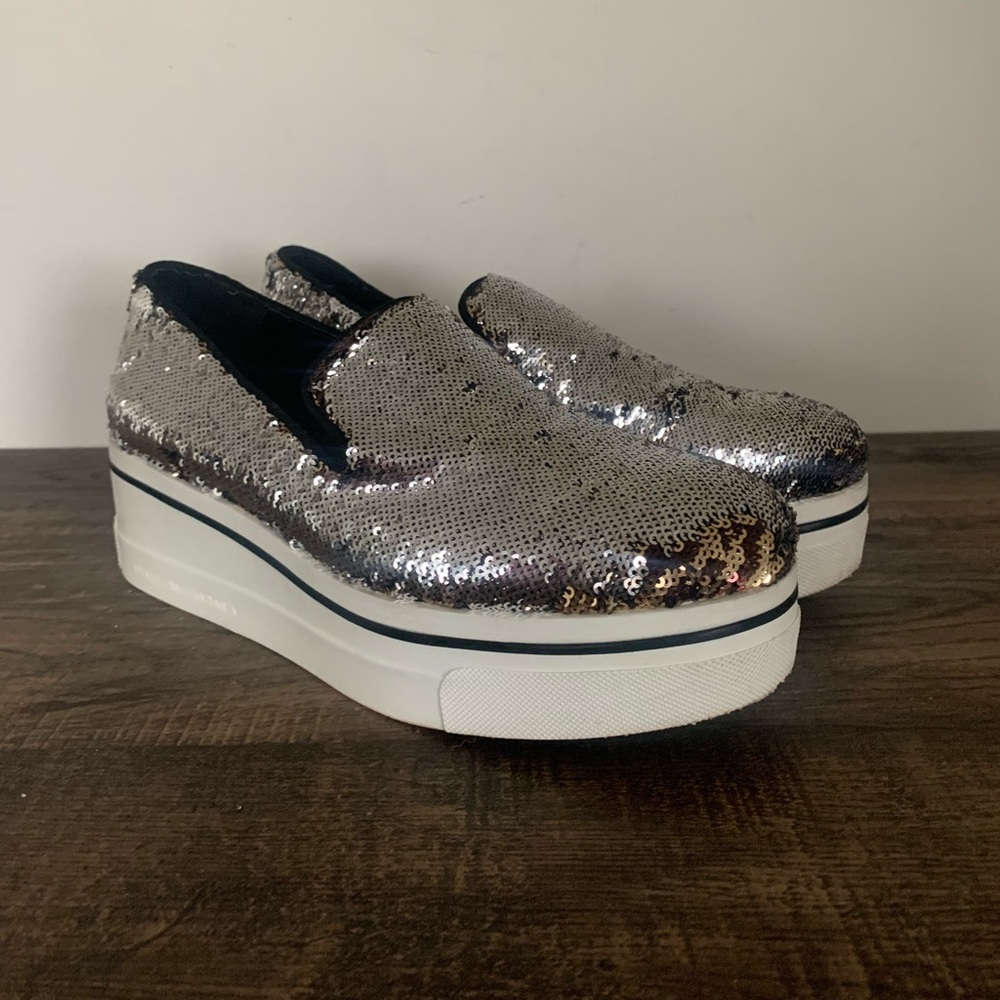 Stella McCartney Binx Sequin Platform Shoes Multicolor Womens 39 US 9 Sneakers - Picture 7 of 12